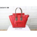 2015 Celine top quality litchi grain with plain weave 3308-1 red&khaki JH06460Hu22