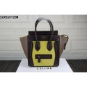 2015 Celine top quality nubuck leather with plain weave 3308-1 yellow&coffee&khaki JH06469wk65