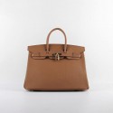 2015 Hermes Birkin 35CM H-35 gold hardware coffee JH01838iR14