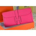 2015 hermes epsom leather jige elan long clutch bag rose red 509058 JH01888sc42