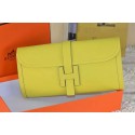 2015 hermes epsom leather jige elan long clutch bag yellow 509058 JH01874Hc46