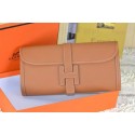 2015 hermes jige elan long clutch bag epsom leather camel 509058 JH01885nK94