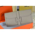 2015 hermes jige elan long clutch bag epsom leather gray 509058 JH01884fp99