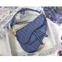 AAA 1:1 Dior SADDLE DENIM CANVAS BAG M928 blue JH07083RI87