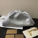 AAAAA Bottega Veneta Weave Clutch bag 585853 silver JH09240DU34