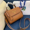 AAAAA Prada Calf skin tote 1BD071 1BD209 brown JH04961hr50