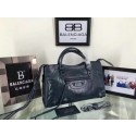 Balenciaga The City Handbag Calf leather 084332 blue JH09452pi25