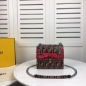 Best Fendi KAN I F Brown leather bag 8HF823 brown JH08667zE83