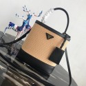 Best Prada Double Medium bag 1BA210 black JH05319CF36