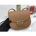 Best Quality Celine Compact Trotteur Cattle leather Mini Shoulder Bag 1268 brown JH06183Ss63