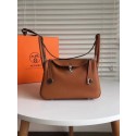 Best Replica Hermes Lindy togo Original Leather Shoulder Bag 5086 brown JH01602sm35