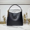 Best VALENTINO Origianl Palm Leather Bag V5002 Black JH09666hW68