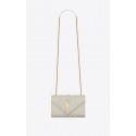 Best YSL ENVELOPE SMALL IN MIX MATELASSEGRAIN DE POUDRE EMBOSSED LEATHER 19207 BLANC VINTAGE JH07814DB16