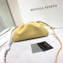 Bottega Veneta Nappa lambskin soft Shoulder Bag 98057 light yellow JH09229EW49