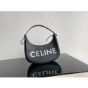 Celine AVA BAG IN TRIOMPHE CANVAS AND CALFSKIN 193952 black JH05788sc42