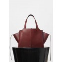 Celine calf leather Tote Bag 43341 fuchsia JH06059Qa65