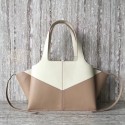 Celine calf leather Tote Bag 43342 White&apricot JH06053nB47