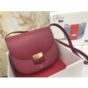 Celine Compact Trotteur Cattle leather Shoulder Bag 1269 red JH06151GJ97