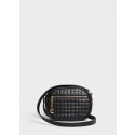 CELINE CROSS BODY SMALL C CHARM BAG IN QUILTED CALFSKIN 188363 BLACK JH05988zp53