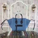 Celine Luggage Phantom Tote Bag Jean Jacket 3341 Blue JH06311mD58