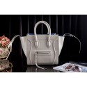 Celine Luggage Phantom Tote Bag Original Leather 3341 OffWhite&Blue JH06362RI33