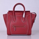 Celine Luggage Tote Bag Original Leather 8802-2 Burgundy JH06327fo19