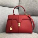 CELINE MEDIUM 16 BAG IN SATINATED CALFSKIN 187373 red JH05979gR91