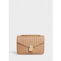 CELINE MEDIUM C BAG IN BICOLOUR QUILTED CALFSKIN CL87253 Camel JH06005bR82