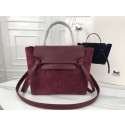 Celine mini Belt Bag Suede Leather A98310 wine JH06217VO77