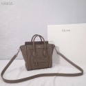 CELINE NANO LUGGAGE BAG IN LAMINATED LAMBSKIN 189244-6 JH05919hn36