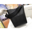 Celine SEAU SANGLE Original Calfskin Leather Shoulder Bag 3369 black JH06221fH28