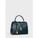 CELINE SMALL 16 BAG IN SATINATED CALFSKIN 188003 GREEN JH06007IT70