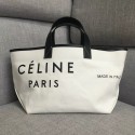 CELINE SMALL MADE IN TOTE IN TEXTIL 83181 WHITE & BLACK JH06048hk64