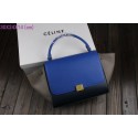 Celine Trapeze Bag Original Leather 3342-2 brilliant blue&dark blue&gray JH06513HE62