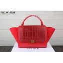 Cheap Celine new model crocodile with nubuck leather with plain 3342 red JH06446jb44