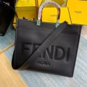 Cheap FENDI SUNSHINE MEDIUM black leather shopper 8BH386A JH08480FT69