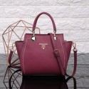 Cheap Prada Calfskin Leather Tote Bag 8016 wine JH05697KK24