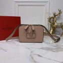 Cheap VALENTINO Origianl leather shoulder bag V0020 Nude JH09653sS51