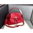 Cheap VALENTINO Rockstud leather tote 4987 red JH09827KK24