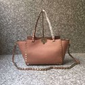 Cheap VALENTINO Rockstud medium tote 0972 pink JH09742hC74