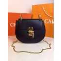 Chloe Drew Shoulder Bags Calfskin Leather 2709 Black JH08949Vu52