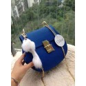 Chloe Drew Shoulder Bags Calfskin Leather 3369 Blue JH08932Iw51