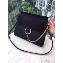 Chloe Faye Shoulder Bag Suede Leather 9201L black JH08927YC66