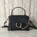 CHLOE Faye Tote Bag Calfskin Leather 03375 black JH08922hU34