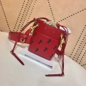 CHLOE Mini Roy leather bucket bag 3E128C red JH08887fk36