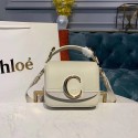 Chloe Original Calfskin Leather Top Handle Small Bag 3S030 White JH08863Gh26