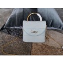 Chloe Small Aby Lock Chain Bag in Embossed Lizard Effect on Calfskin & Goatskin 3S035 Light Blue JH08856GL26