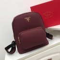 Copy 1:1 Prada Calf leather knapsack 2825 fuchsia JH05241lS35