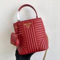 Copy 1:1 Prada Double Saffiano Original Calfskin Leather Bag 1BA212 Red JH05201GO58