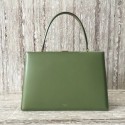 Copy Best Quality CELINE MEDIUM CLASP HANDBAG IN BOX CALFSKIN WITH PATINA 180923 green JH06078sp34